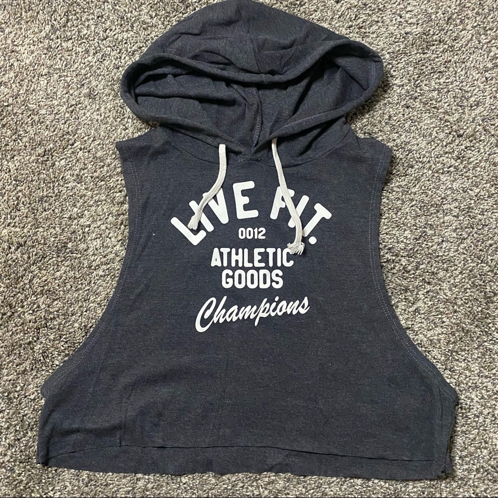 LVFT sleeveless cropped Hoodie